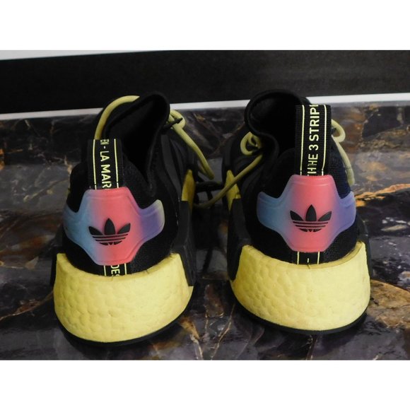 Adidas Originals NMD_R1 J Core Black Pulse Yellow GW6018 - Picture 2 of 6